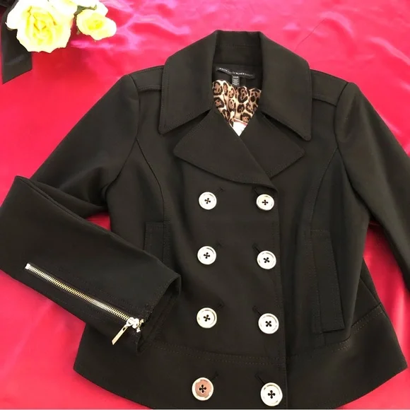 ⭐️NEW⭐️White House Black Market Double Breasted Crop Jacket - Picture 4 of 9